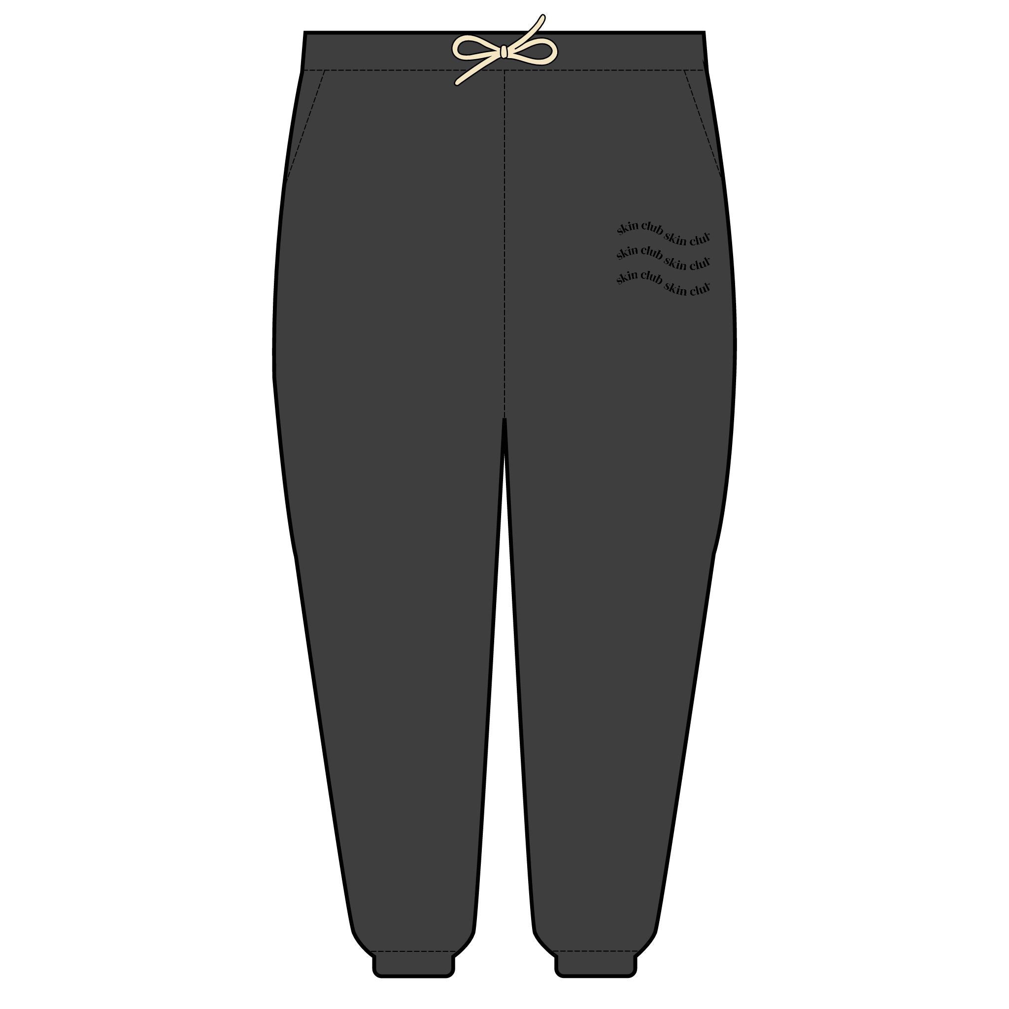 SKIN CLUB Wavy Fleece Sweatpants