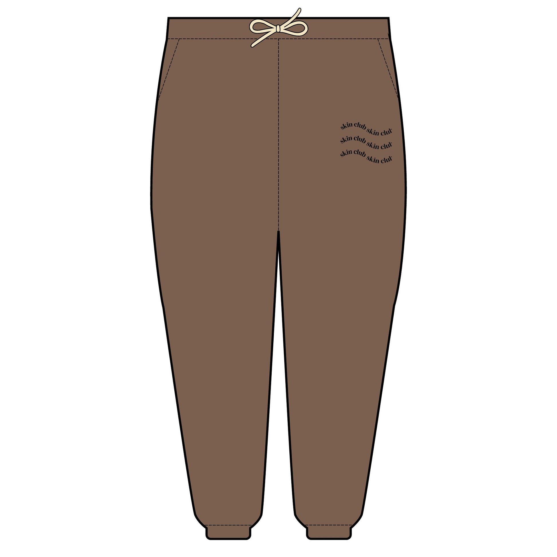 SKIN CLUB Wavy Fleece Sweatpants